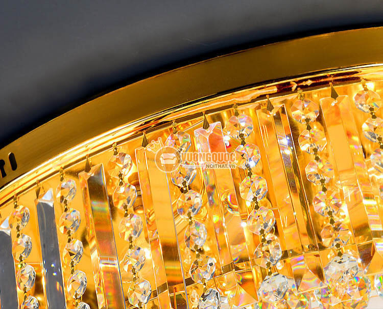 Đèn ốp trần pha lê họa tiết tinh xảo CM251-12